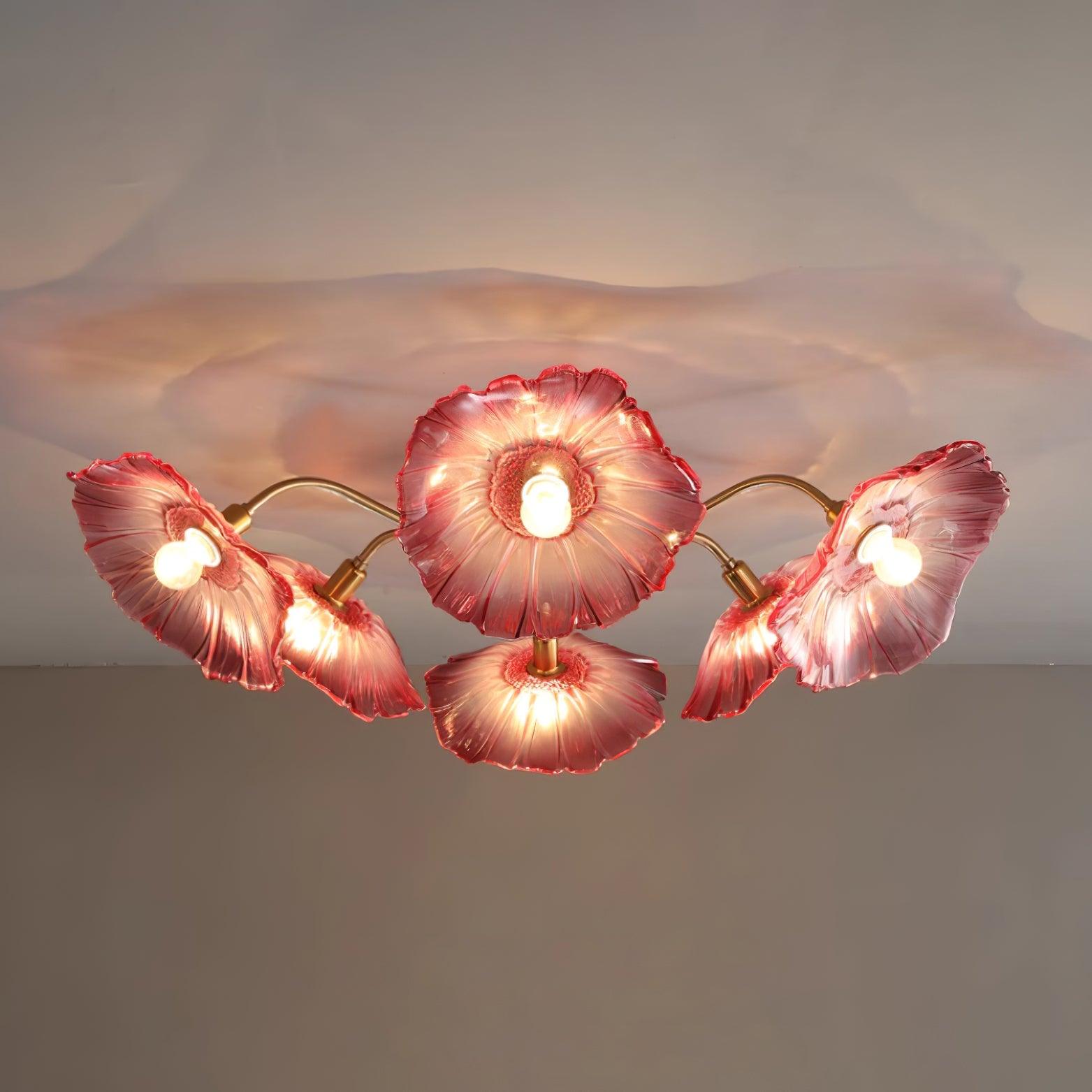 Valentina Lampada da Soffitto a Montaggio Incassato con Fiori in Vetro