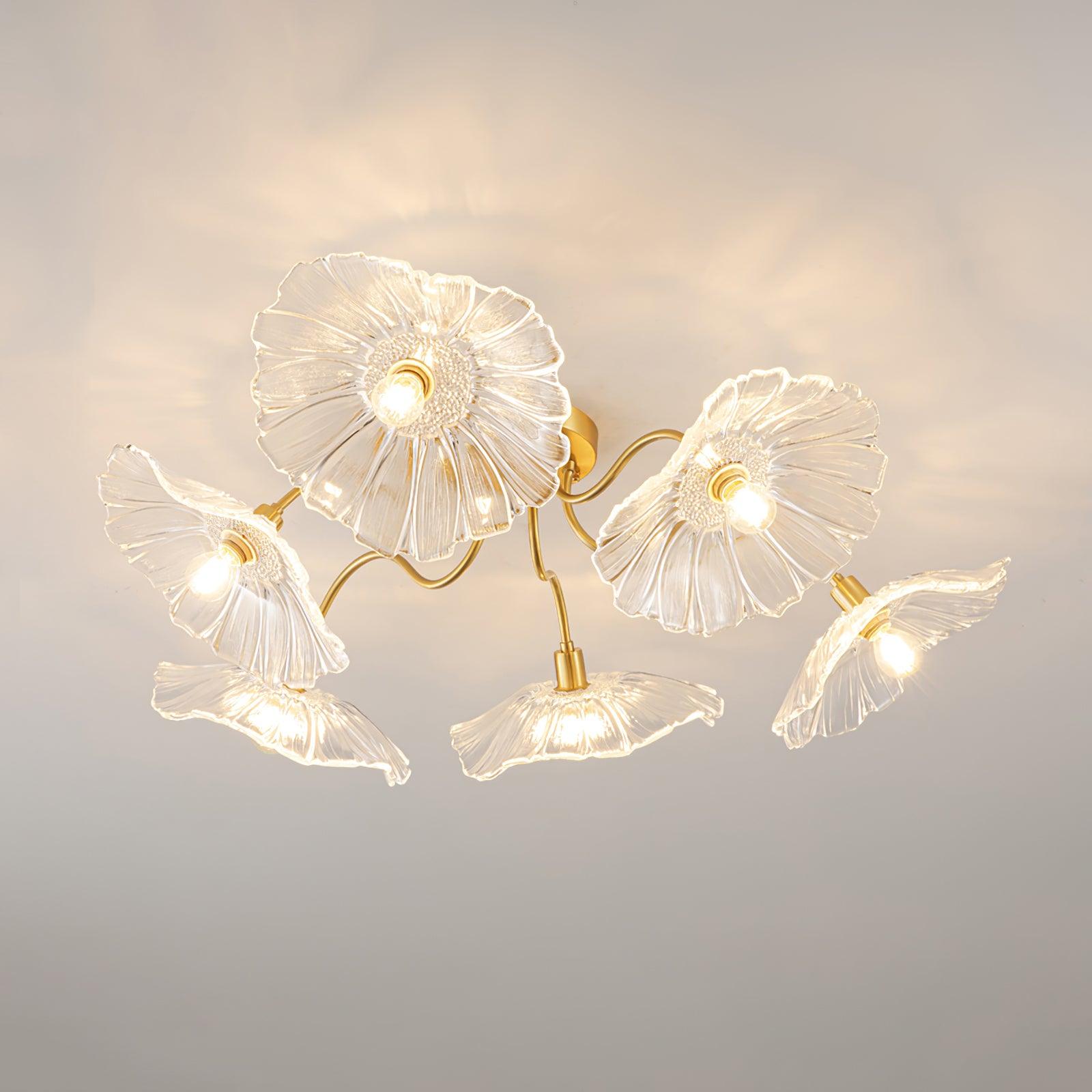 Valentina Lampada da Soffitto a Montaggio Incassato con Fiori in Vetro