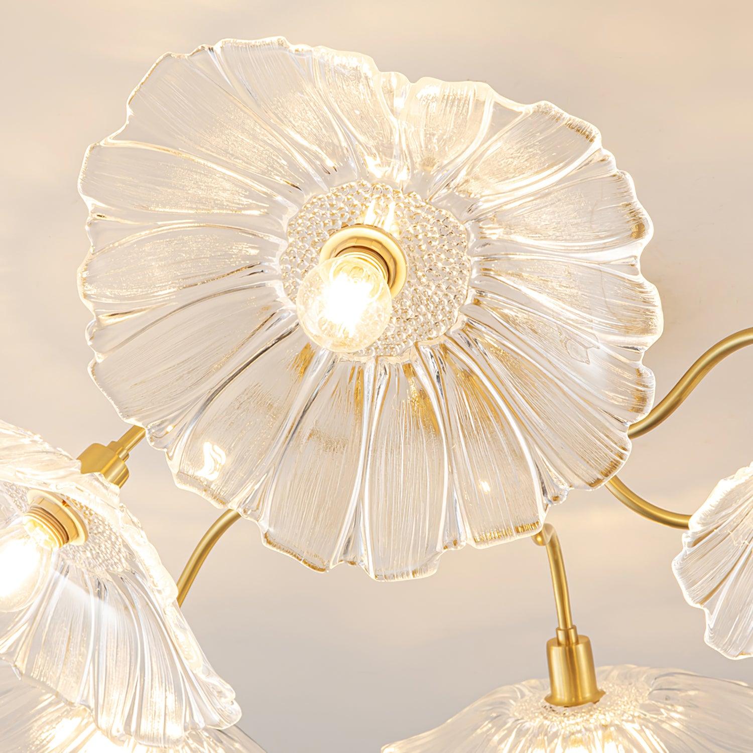 Valentina Lampada da Soffitto a Montaggio Incassato con Fiori in Vetro