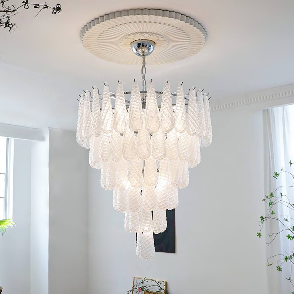 Aurora Chandelier Pinecone Murano Glass Textured Luxury - Neutralighting