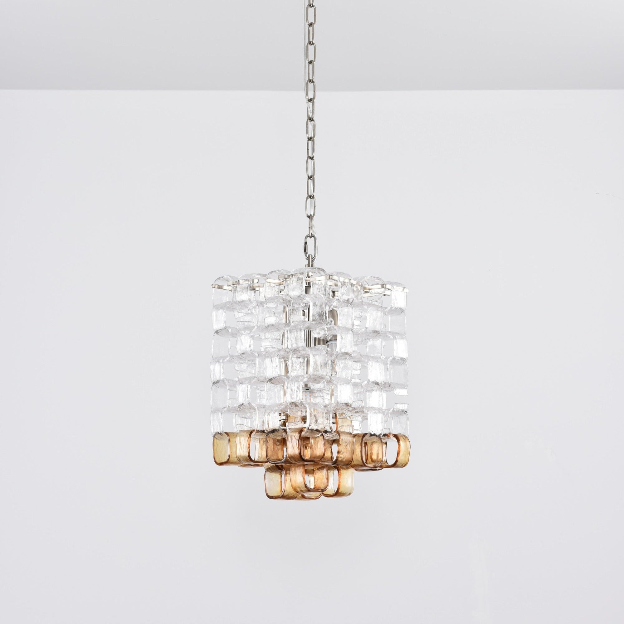 Aurora Chandelier Murano Glass Interlocking Geometric - Blowlighting