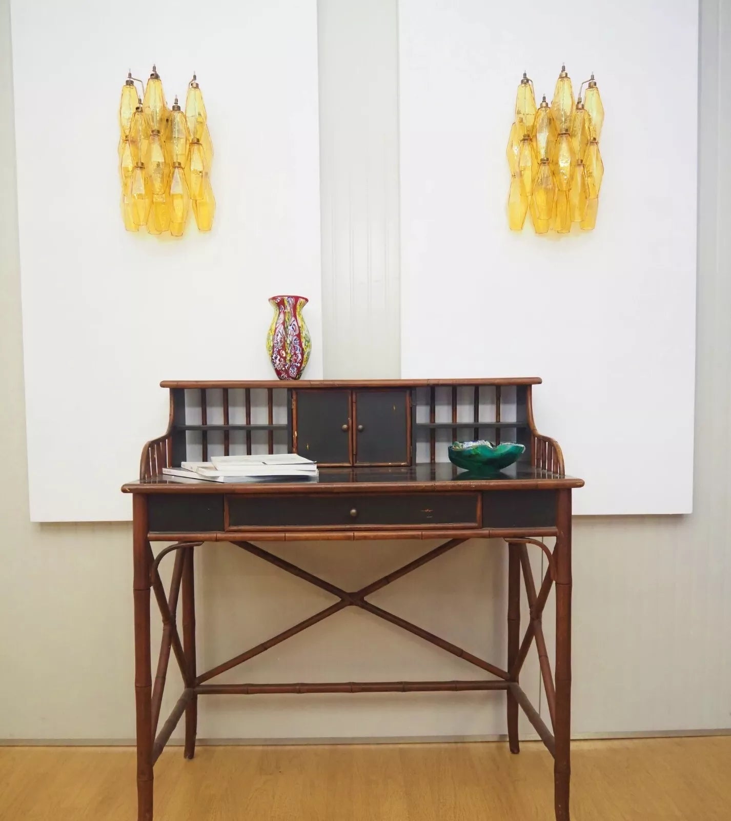 Aurora Wall Lamp Amber Rhombus Glass Geometric Murano Warmth - Neutralighting