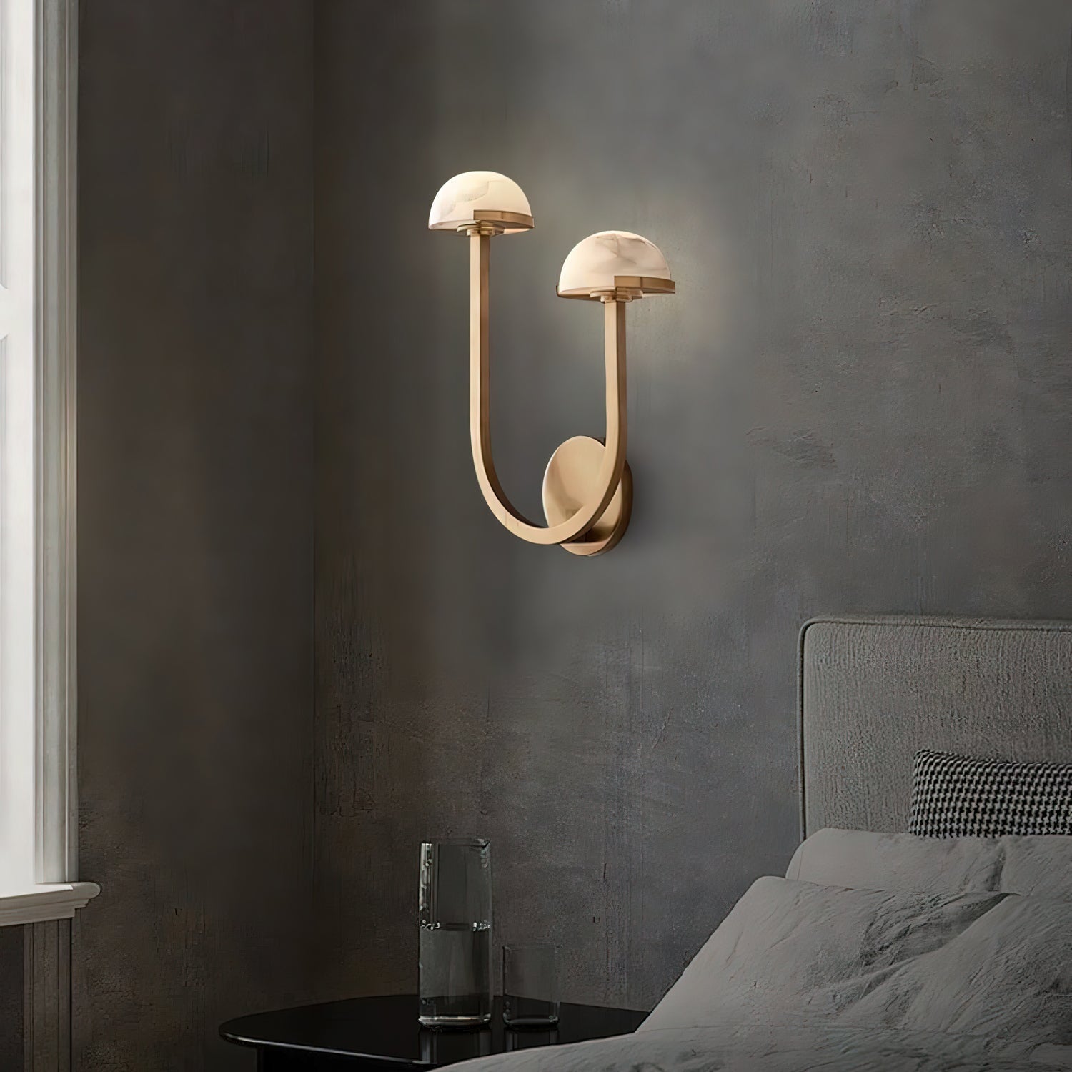 Vitalira Double Alabaster Wall Light - Blowlighting