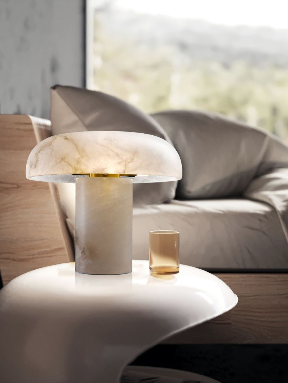 Mushroom Type Table Lamp - Lamp Copper
