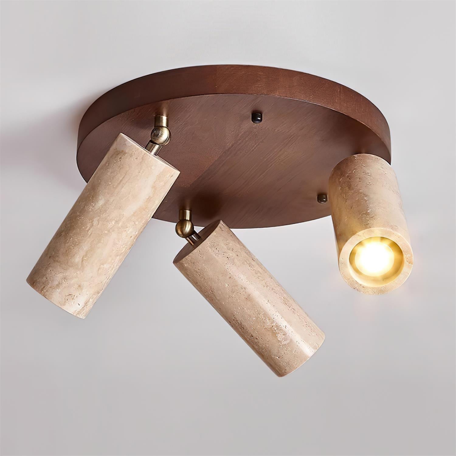 Ritta Travertine Ceiling Light 3-Head Spotlight - Letslighting