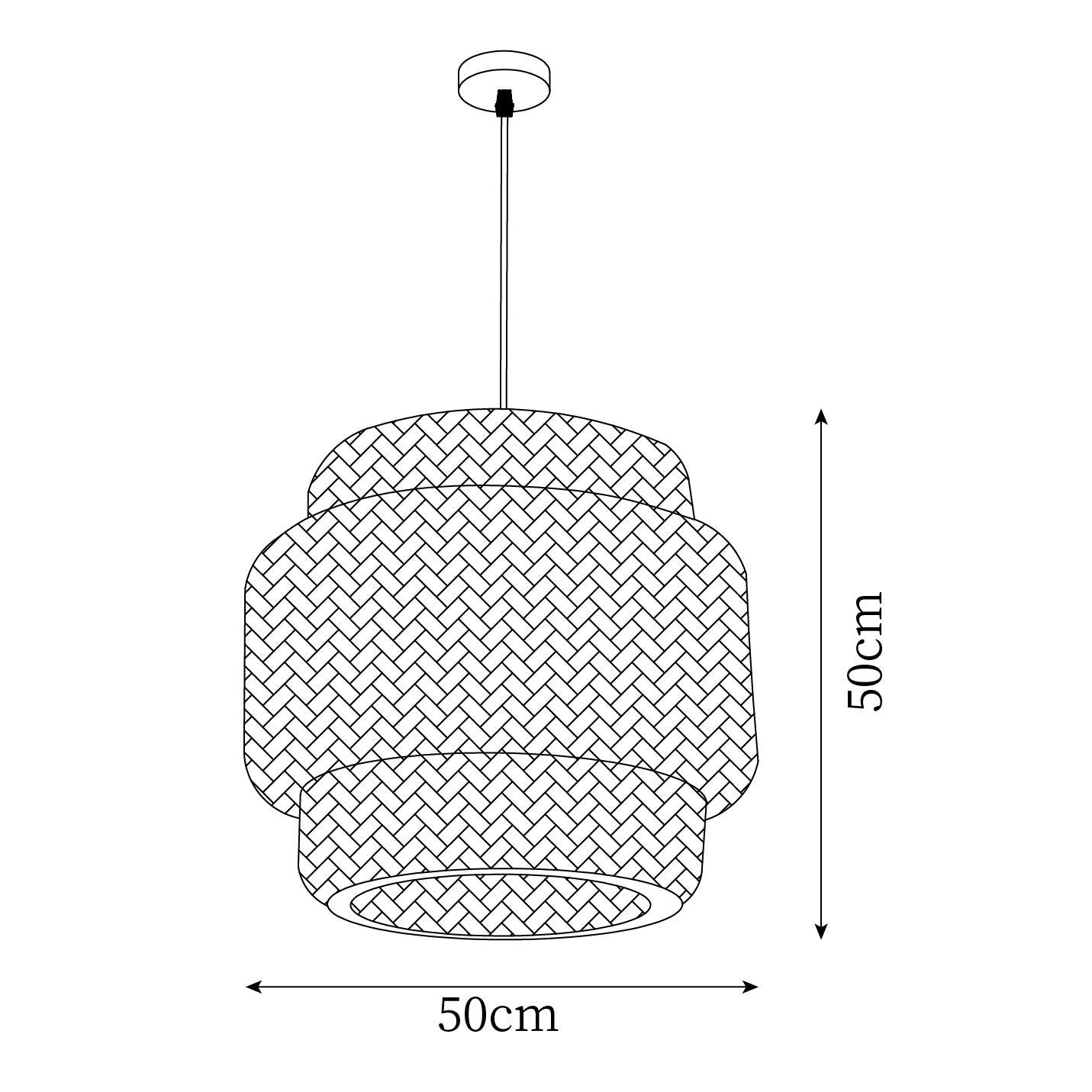 Pendant Lamp Double Layer Woven Bamboo Shade Organic Natural - Letslighting