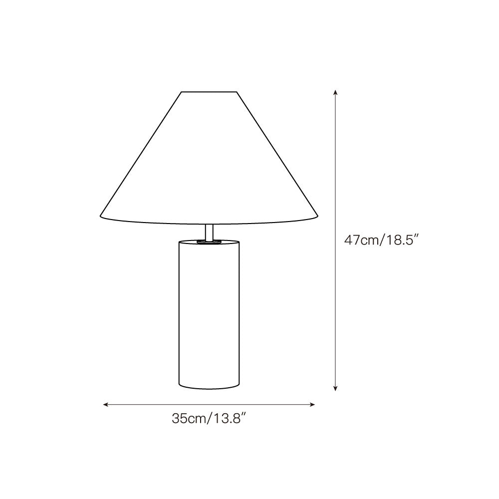 Navagio Travertine Table Lamp - Lamp Copper