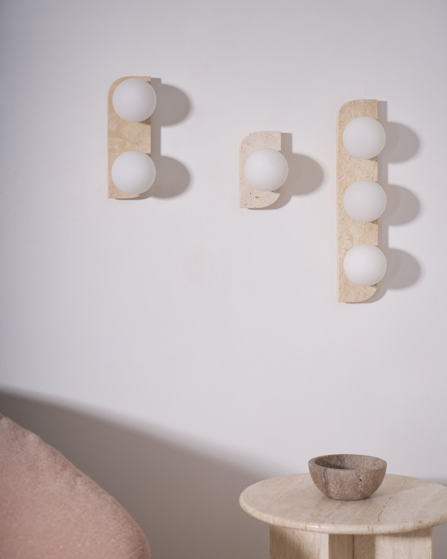 Alsilis Minimalist Travertine Wall Light - Neutralighting