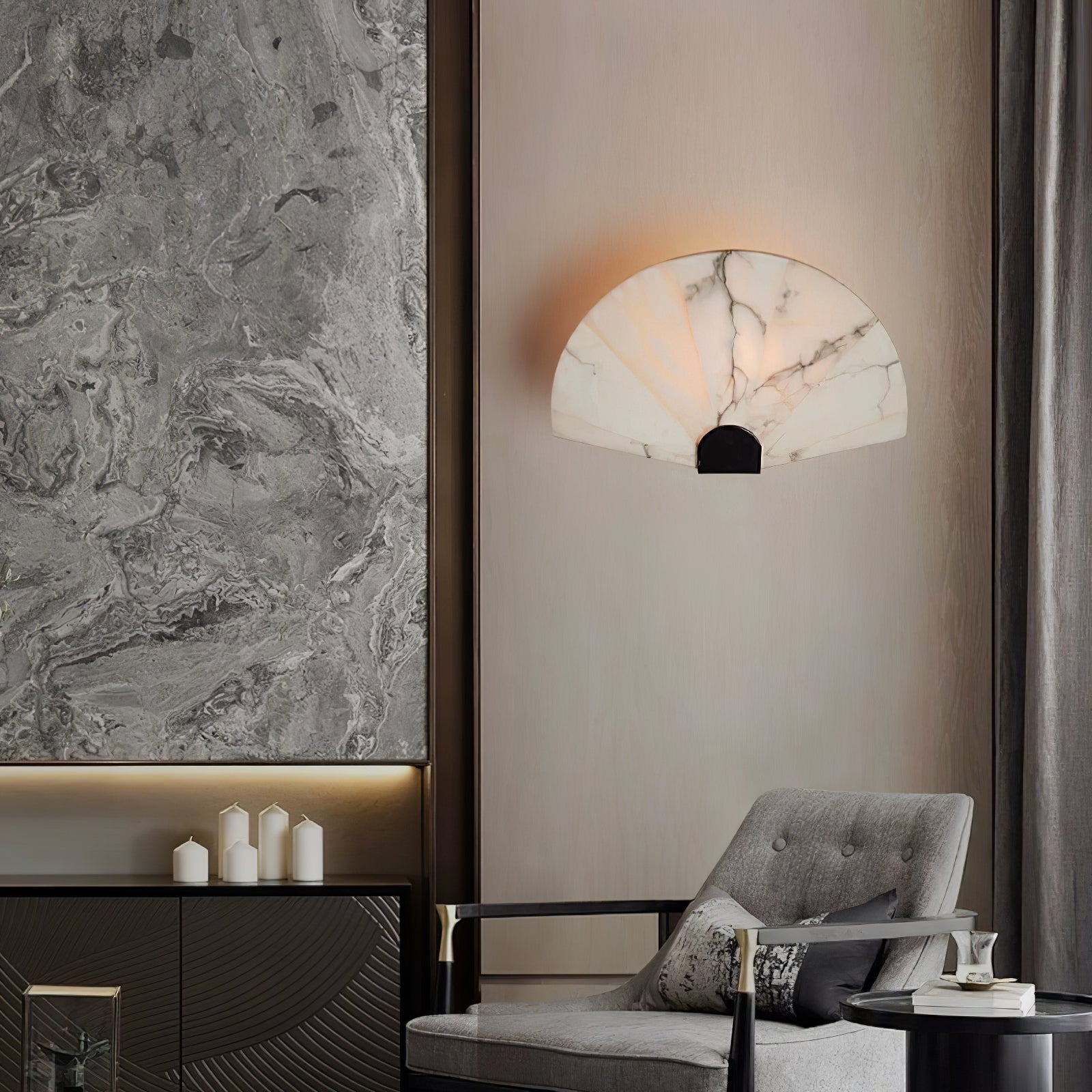 Aurelia Minimalist Alabaster Wall Light - Neutralighting