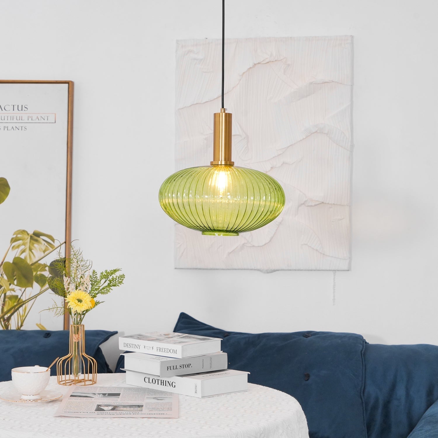 Elara Ribbed Pendant Lamp - Letslighting