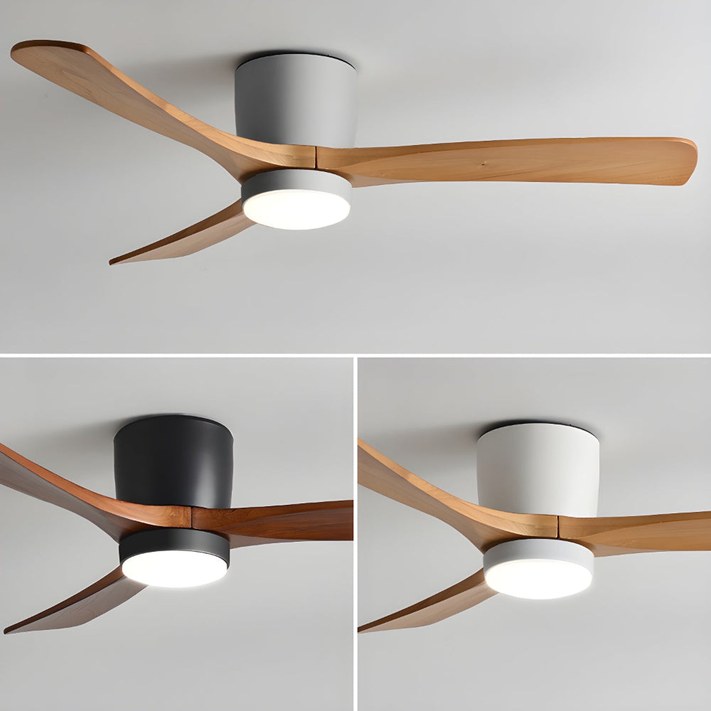 Ventilatore da soffitto moderno in legno Elena con telecomando