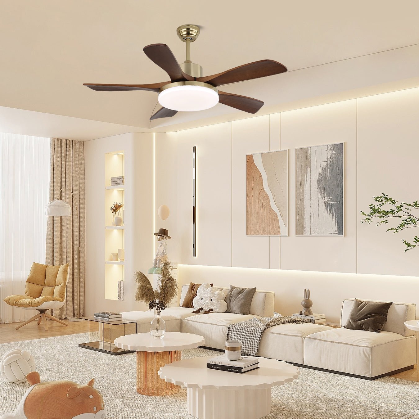 Ventilatore da soffitto Aurelia con luce a LED integrata