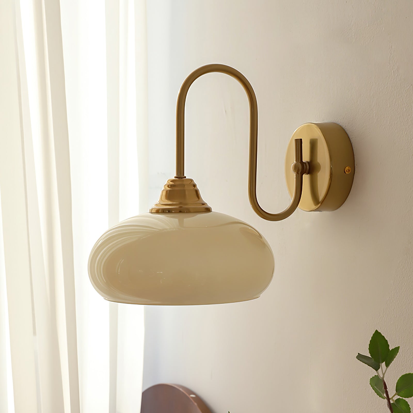 Ophaan Modern Minimalist Glass Metal Wall Light - Lamp Copper