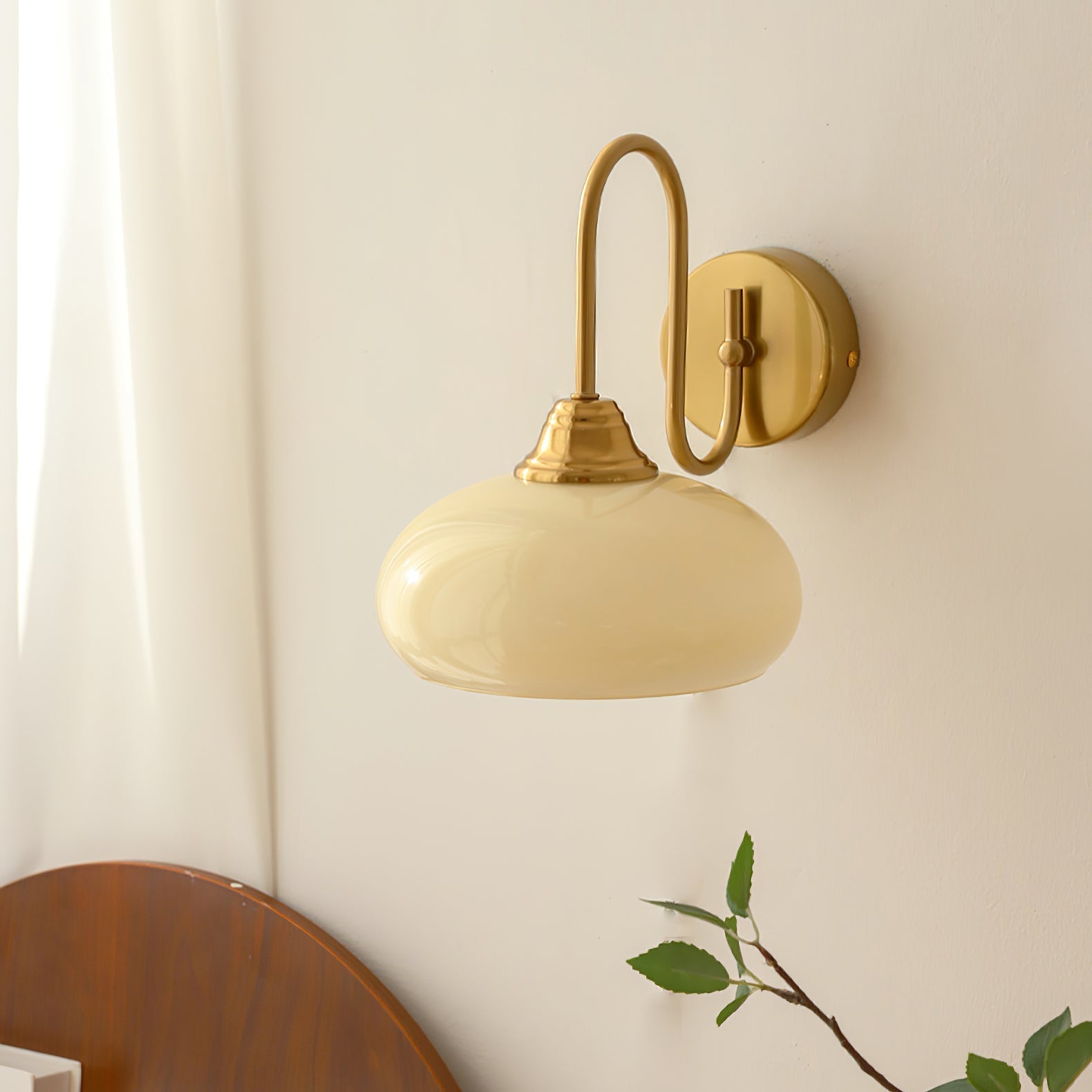 Ophaan Modern Minimalist Glass Metal Wall Light - Lamp Copper