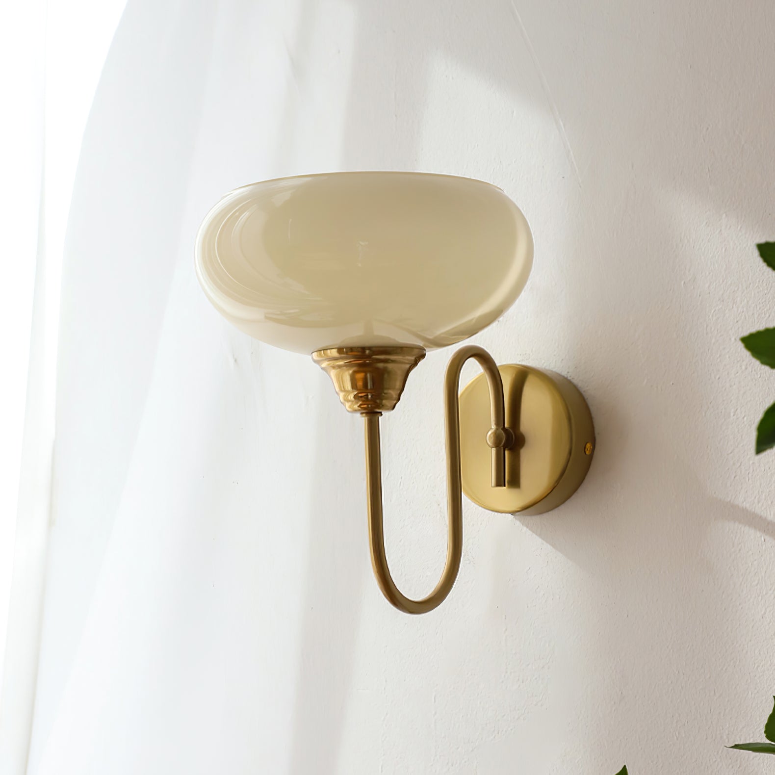 Ophaan Modern Minimalist Glass Metal Wall Light - Lamp Copper