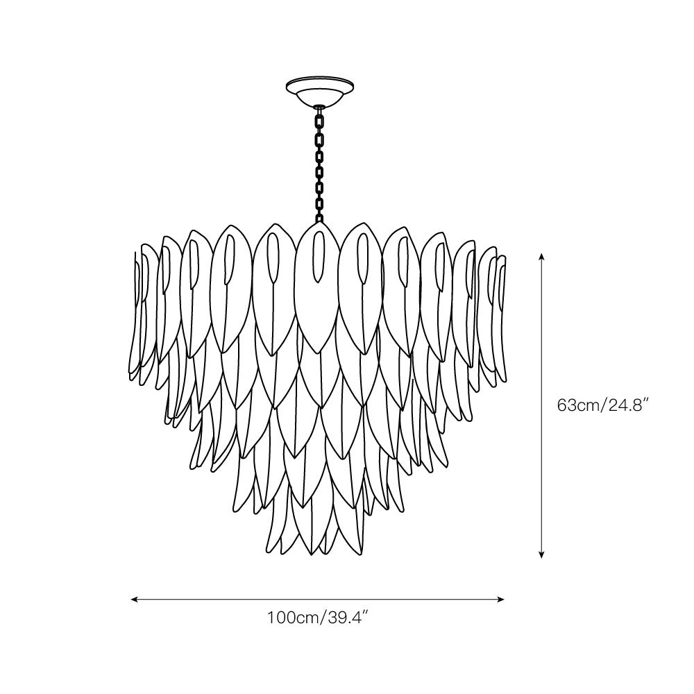 Ivthayra Postmodern Luxury Brass Glass Chandelier - Lamp Copper