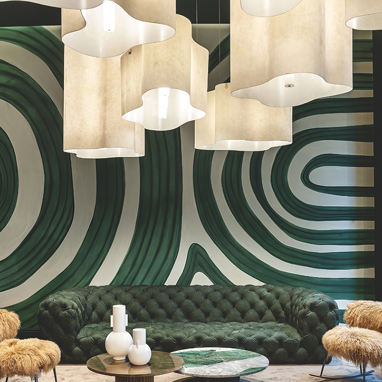 Aurora Pendant Lamp Cloud Shape Modern - Blowlighting