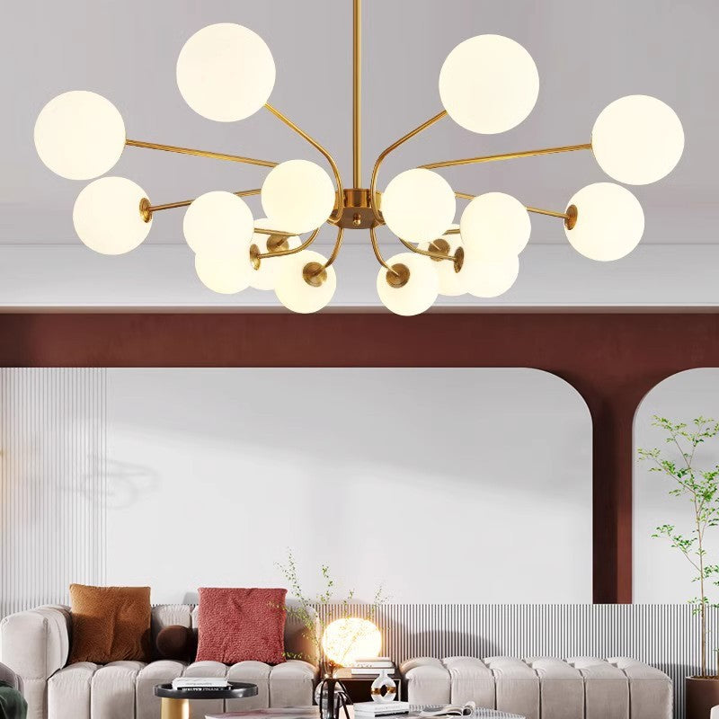 Valentina Moderno Metallo/Vetro LED Lux Lampadario Cromo/Oro Camera da letto/Soggiorno/Sala da Pranzo