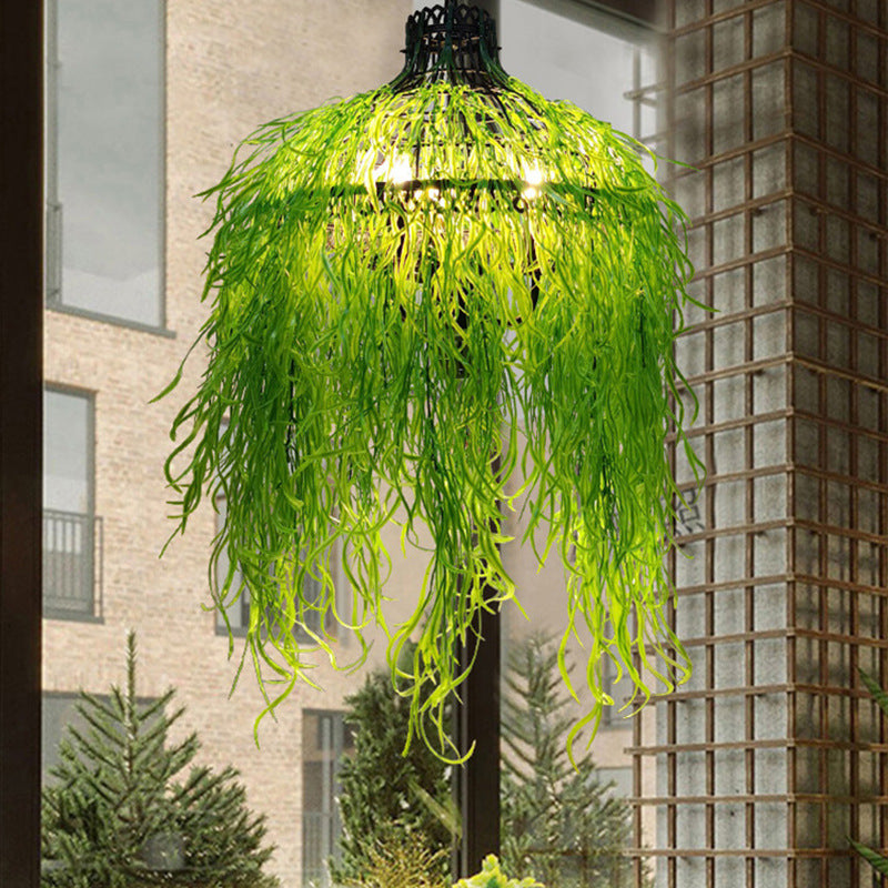 Arisha Industriale Metallo/Acrilico Lux Lampadario Verde/Viola Camera da letto/Soggiorno