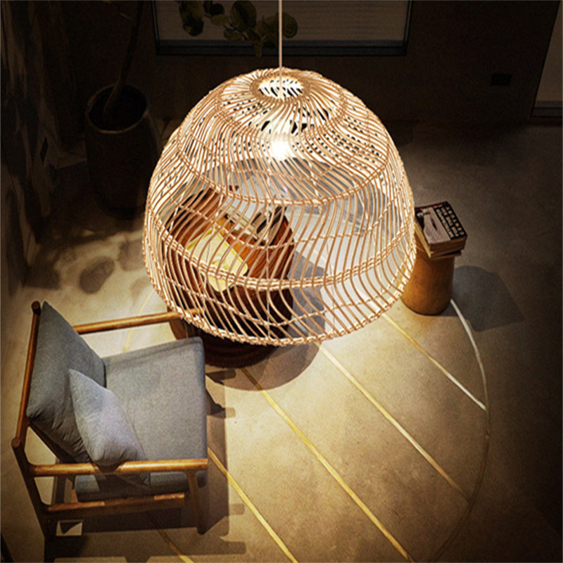 Ritta Vintage Metallo Rattan Sospensione Legno Soggiorno Camera da letto