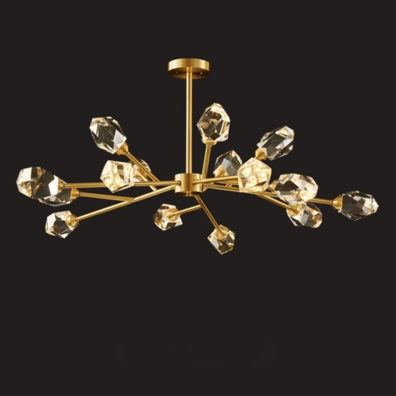 Kristy Lusso LED Bellissimi Lampadario Metallo Cristallo Oro Soggiorno/Camera da Letto