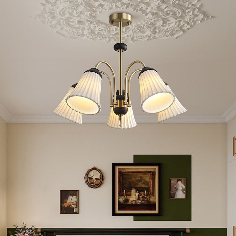 Arisha Retro LED Lux Lampadario Oro Metallo Sala da pranzo Camera da letto