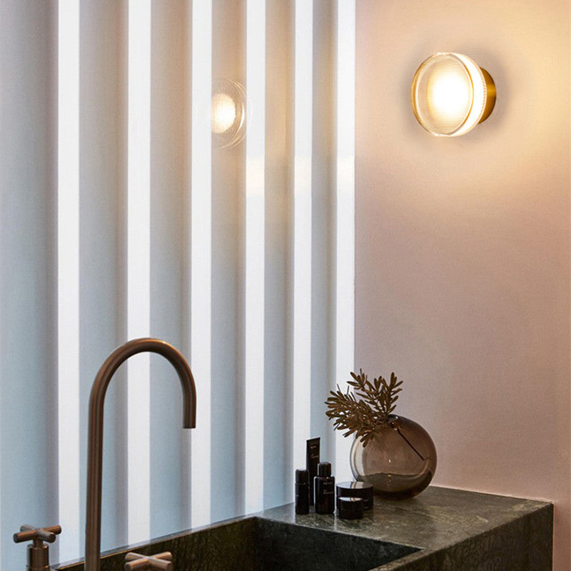 Arisha Moderno LED Piccolo Applique Trasparente Metallo Acrilico
