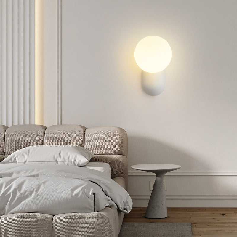 Valentina Moderno Resina Vetro Applique Nero Bianco Rosa Grigio Camera da Letto Soggiorno
