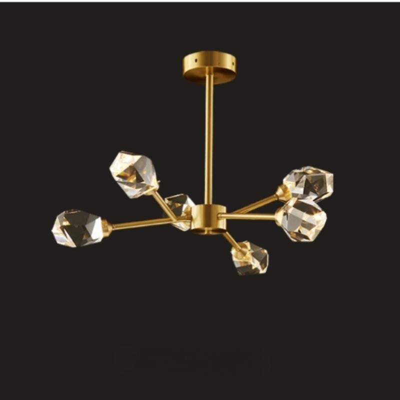 Kristy Lusso LED Bellissimi Lampadario Metallo Cristallo Oro Soggiorno/Camera da Letto