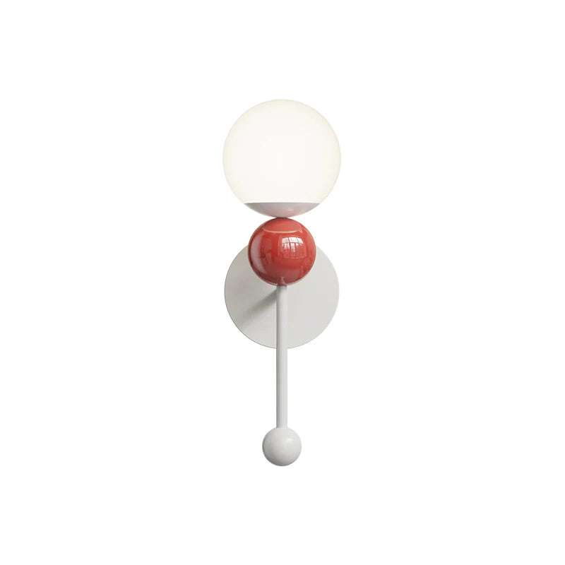 Valentina Moderno Acrilico Metallo Applique Plafoniera Legno Rosso Camera da Letto Corridoio