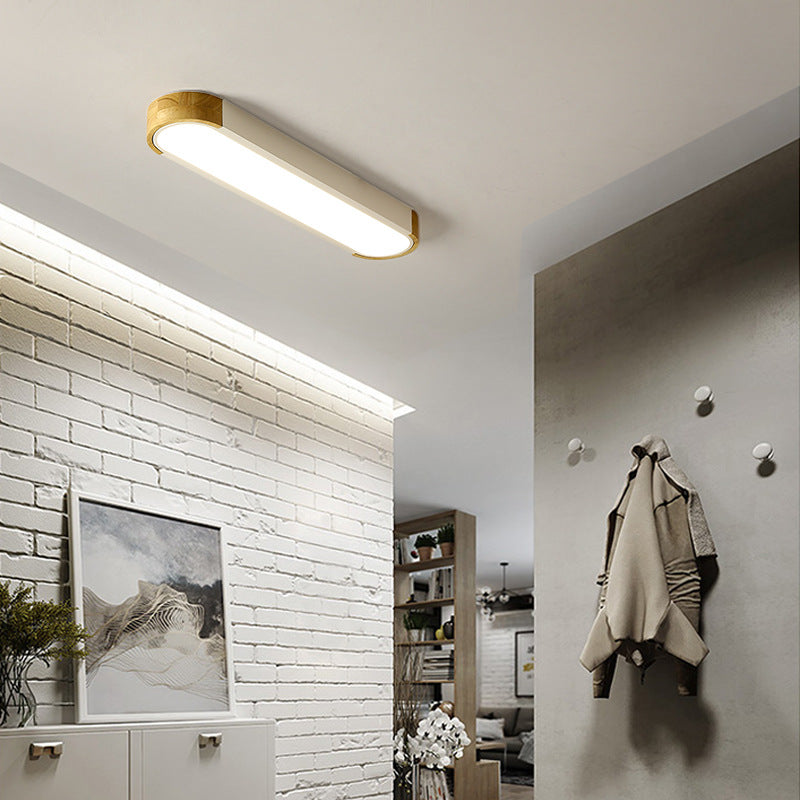 Valentina Minimalismo LED Plafoniera LED Legno Acrilico Bianca/Verde Soggiorno/Camera da Letto