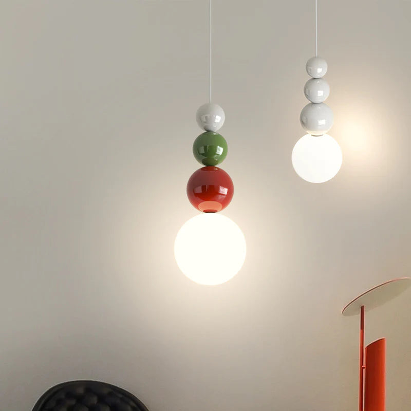 Valentina Moderno LED Metallo Sospensione Bianco Verde Rosso