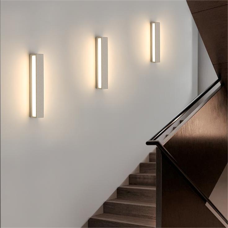 Ray Semplice Rettangolare LED Applique da Esterni Nero/Bianco Metallo Acrilico Giardino