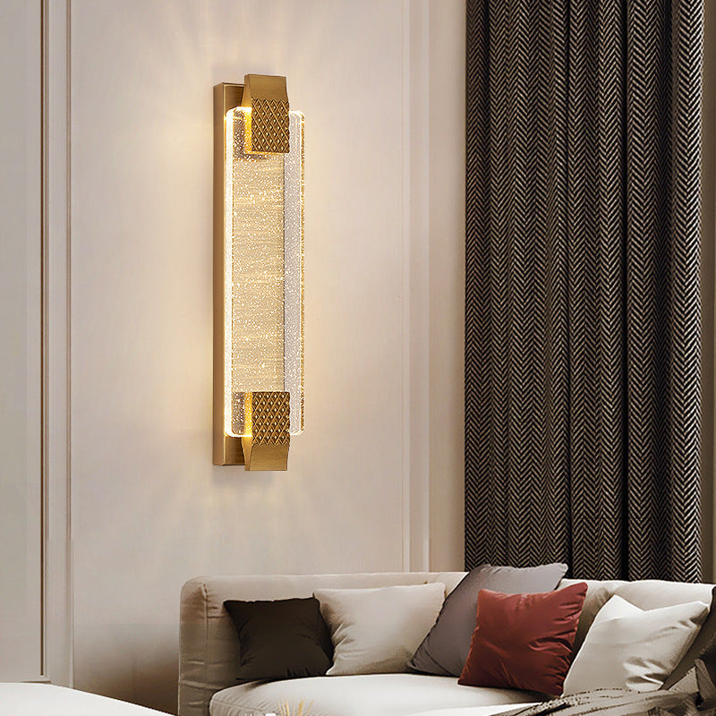Arisha Moderno Metallo/Vetro Applique Oro Soggiorno/Camera da letto/Ristorante