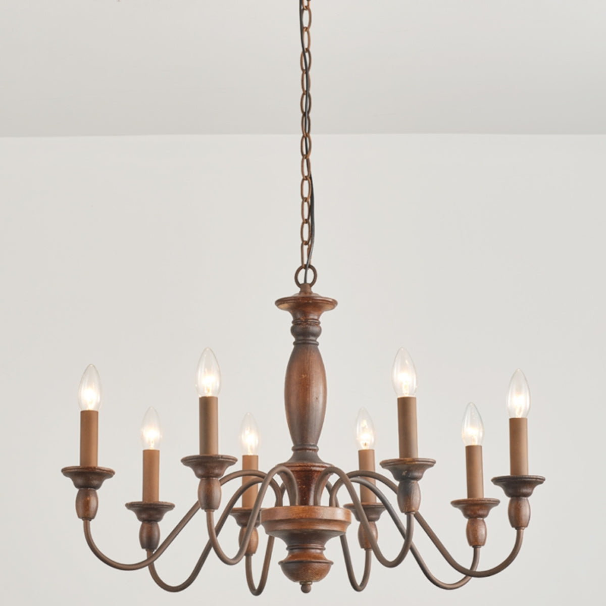 Silva Lampada a Sospensione LED da Interno di Design Industriale in Legno Metallo