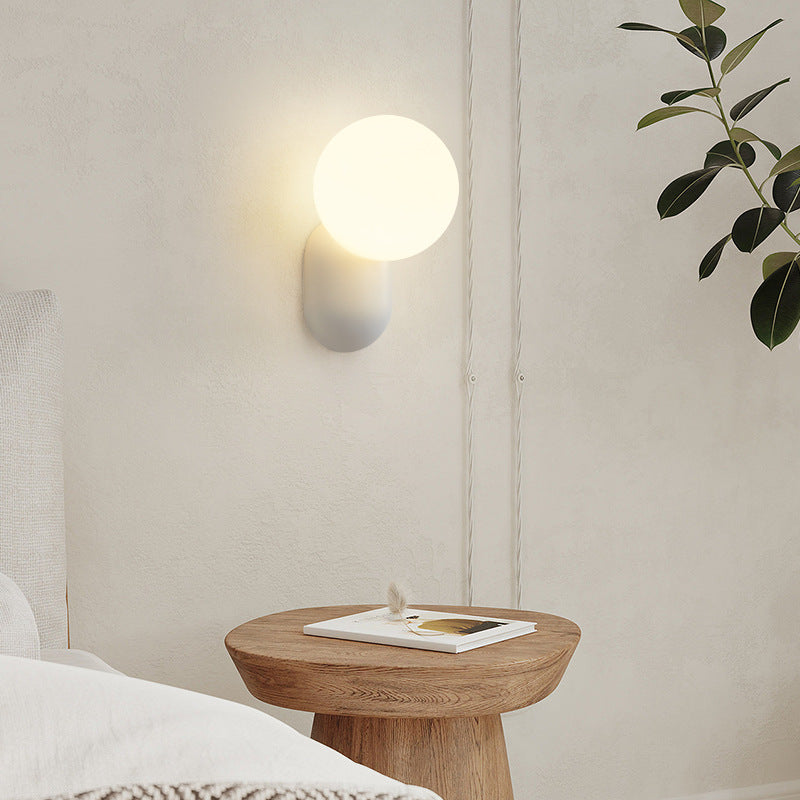 Valentina Moderno Resina Vetro Applique Nero Bianco Rosa Grigio Camera da Letto Soggiorno