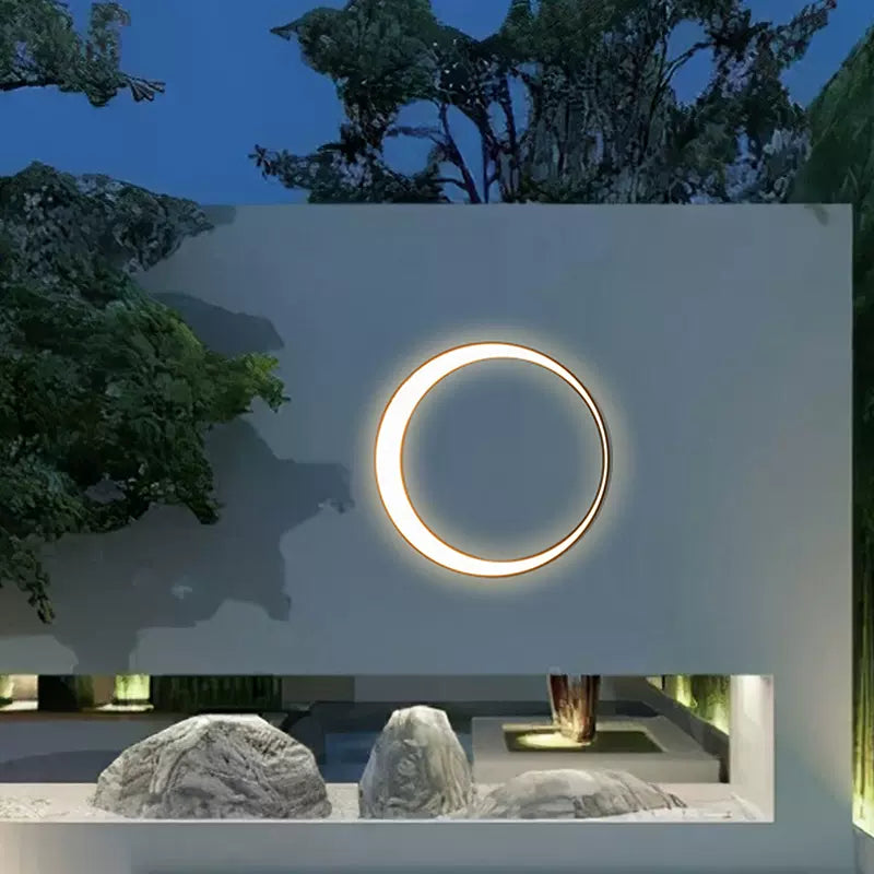 Ray Moderno Minimalismo LED Applique da Esterni Metallo Anello Corridoio/Giardino
