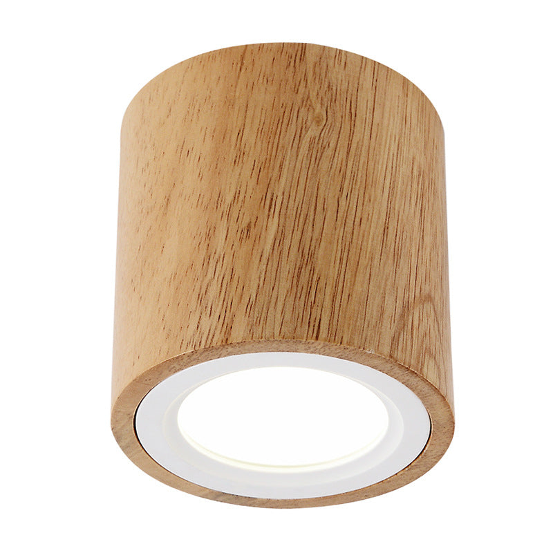 Muto Moderne LED Plafoniere Legno Corridoio/Balcone Cilindrica