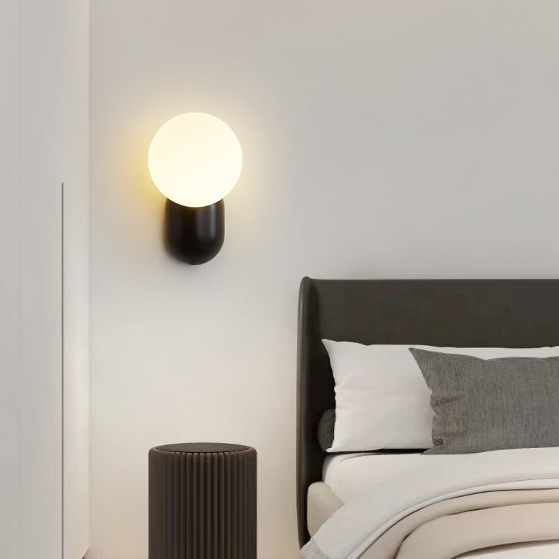 Valentina Moderno Resina Vetro Applique Nero Bianco Rosa Grigio Camera da Letto Soggiorno