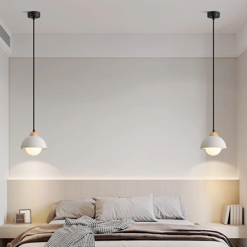 Muto Moderno Legno Vetro Sospensione Bianco Camera da Letto Soggiorno