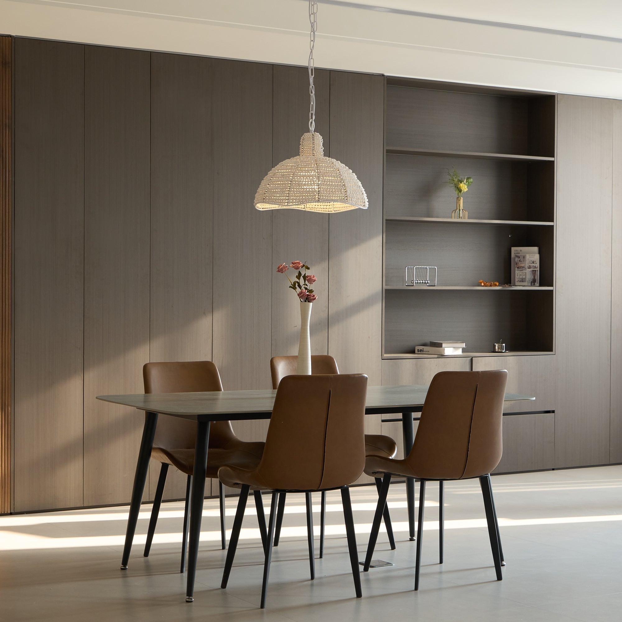 Veliraris Postmodern Luxury Metal Wood Pendant Lamp - Lamp Copper