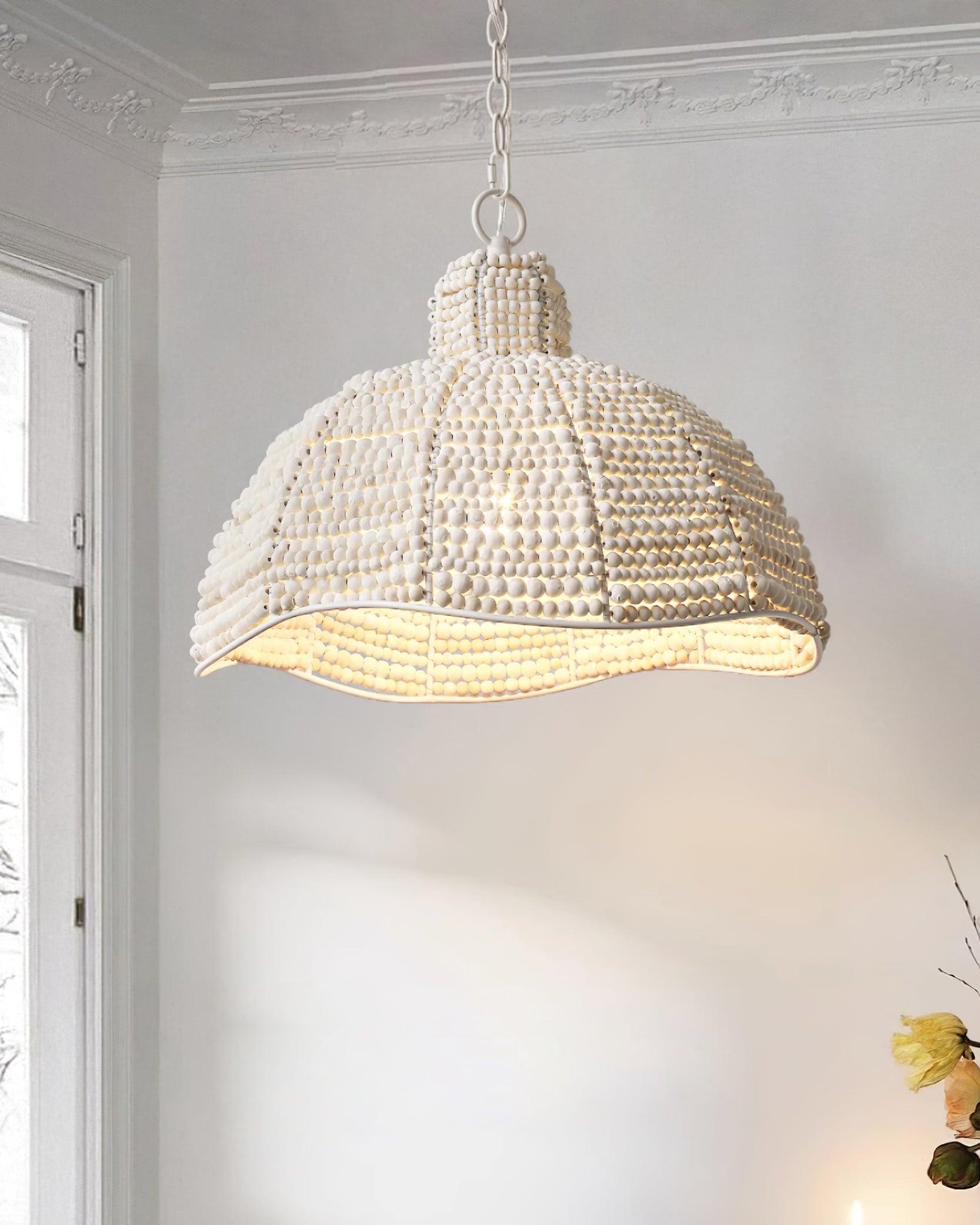 Obispo Wood Beads Pendant Lamp - Blowlighting