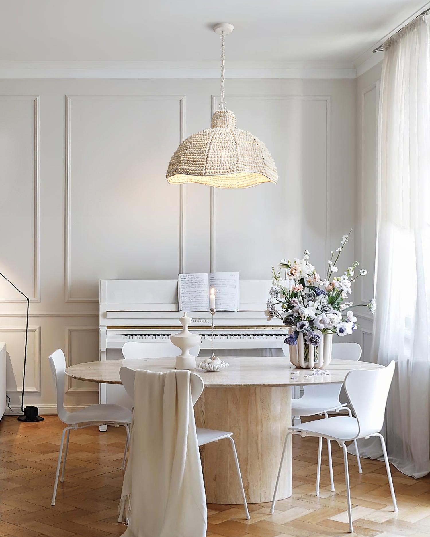 Obispo Wood Beads Pendant Lamp - Blowlighting