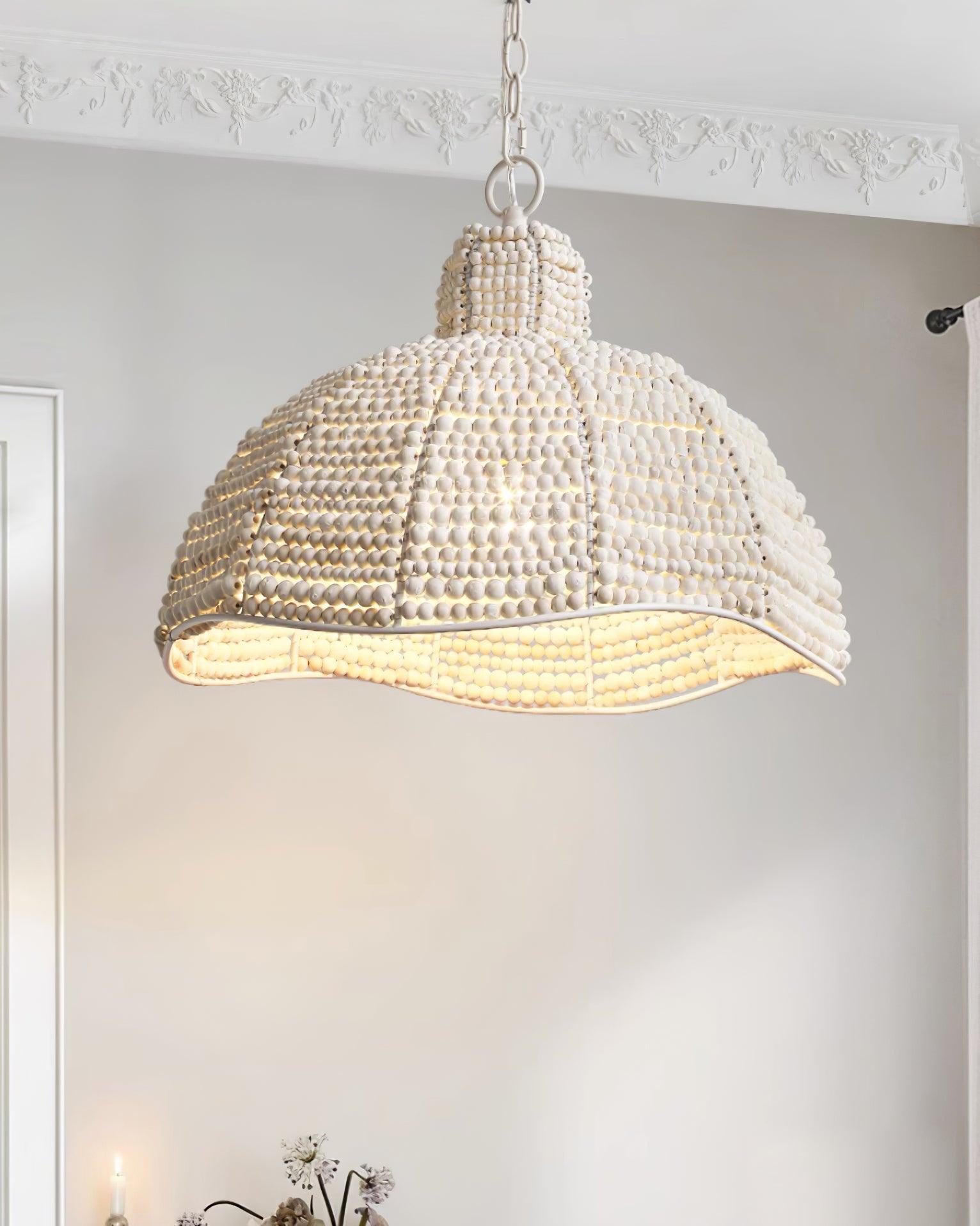 Obispo Wood Beads Pendant Lamp - Blowlighting