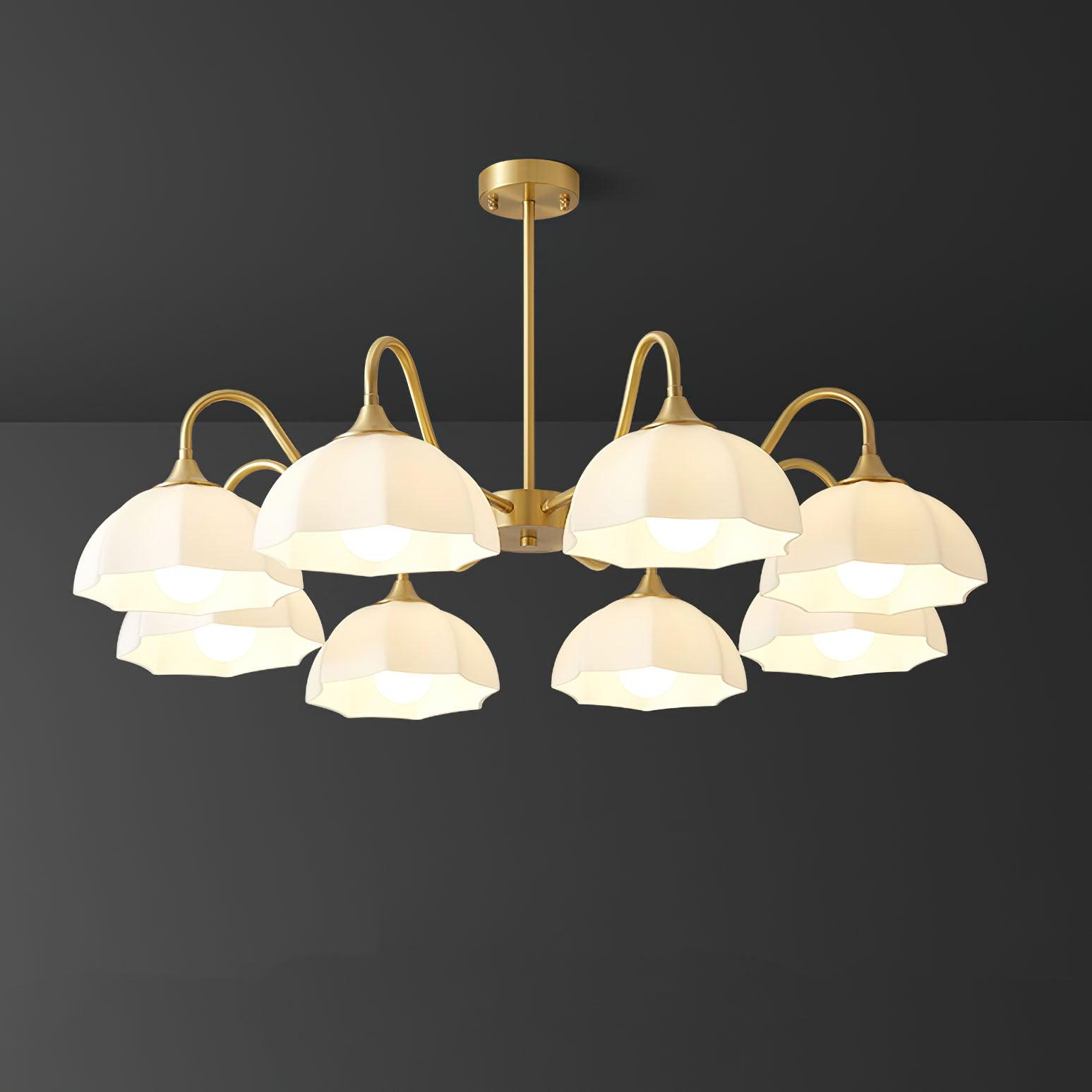 Octagonal Glass Bowl Chandelier - Blowlighting