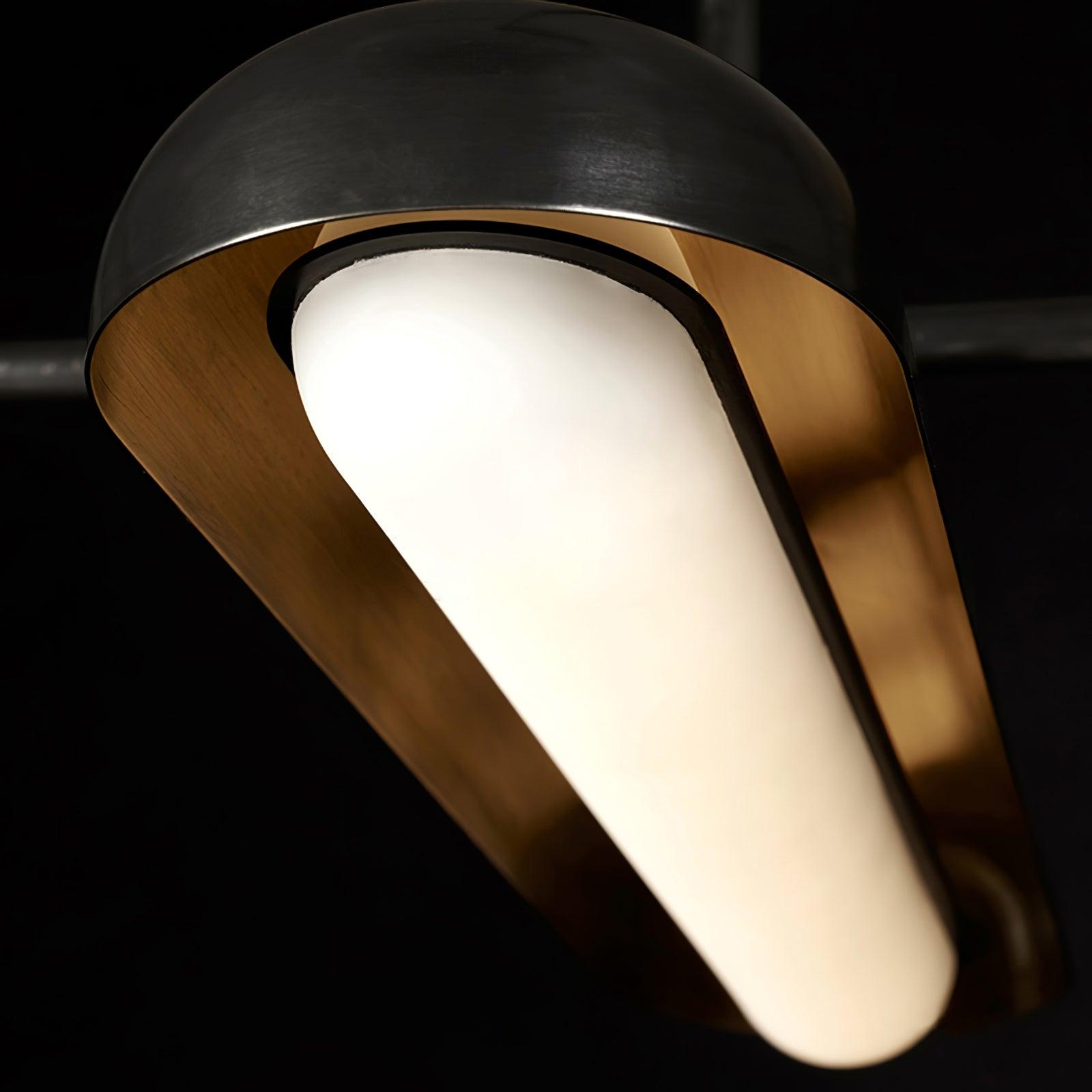 Lyvinaris Geometric Brass Linear Pendant Light - Blowlighting