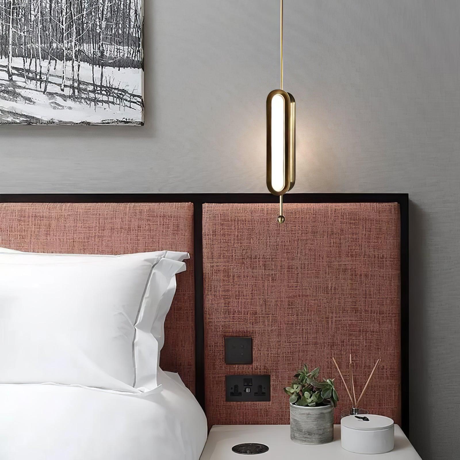 Lyvinaris Geometric Brass Linear Pendant Light - Blowlighting