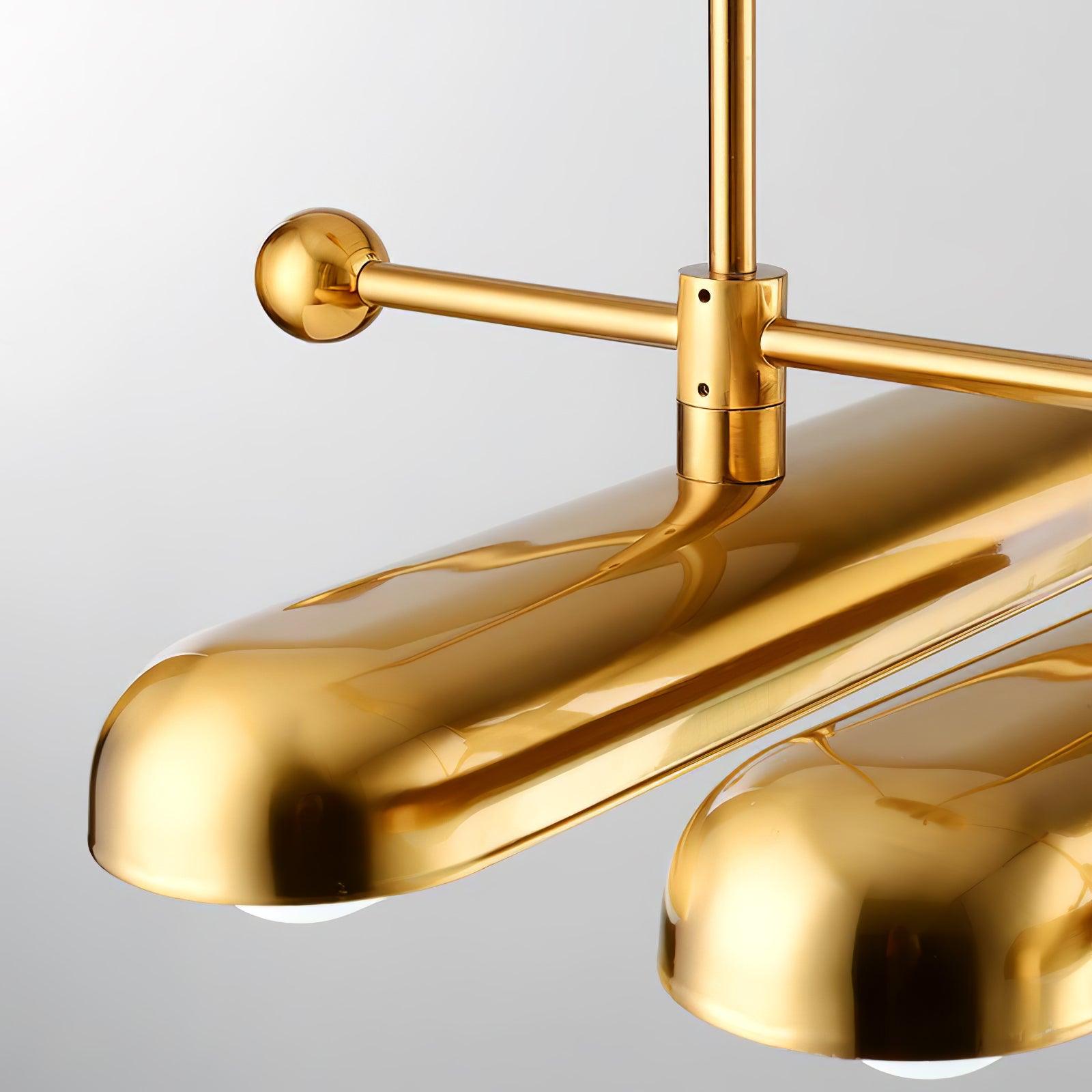 Lyvinaris Geometric Brass Linear Pendant Light - Blowlighting