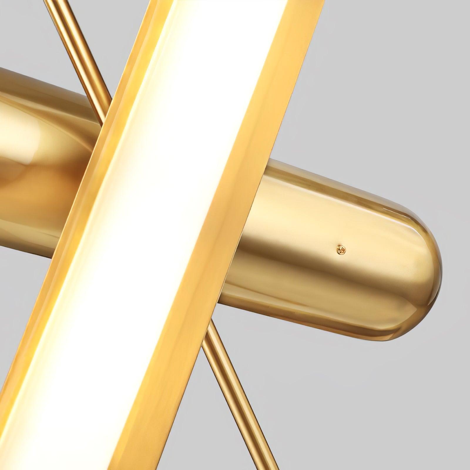 Lyvinaris Geometric Brass Linear Pendant Light - Blowlighting