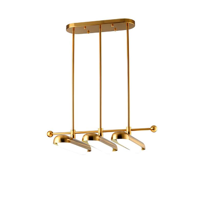 Lyvinaris Geometric Brass Linear Pendant Light - Blowlighting